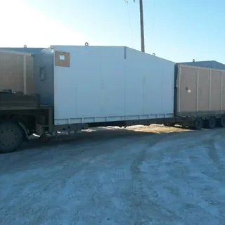 Перевозка модульных блоков на низкорамных тралах